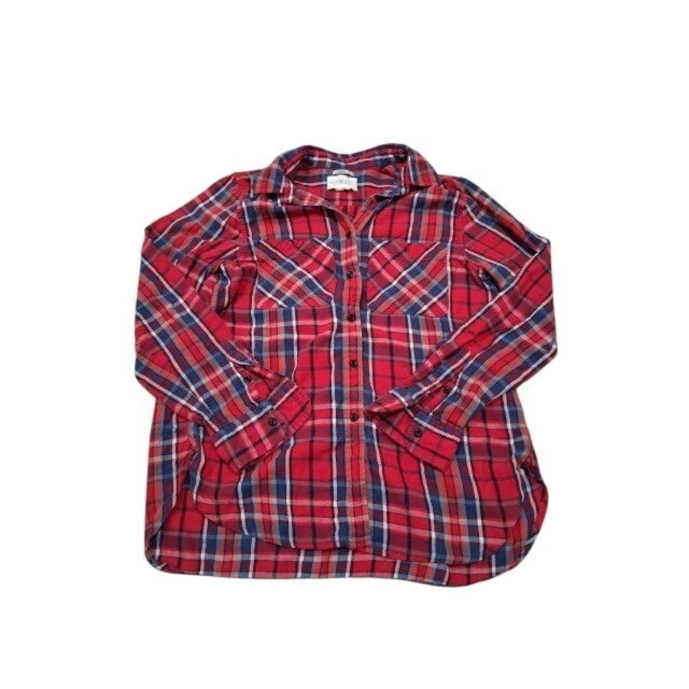 Denim & Supply Ralph Lauren Red Plaid RL Utility Button Down Shirt Womens Medium